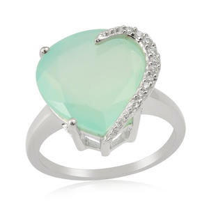 Anillo de Plata de Ley 925 con Diseño Único, Ónix Rojo en Forma de Corazón, Zirconia y Piedras Multicolores con Engaste de Garras para Boda o Fiesta - Product Image 5