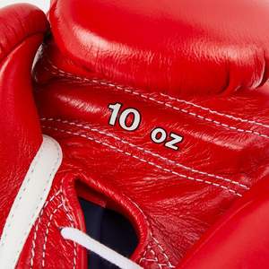 Gants de boxe en cuir personnalisés OEM-Dentelle rouge évacuant l'humidité - Product Image 5