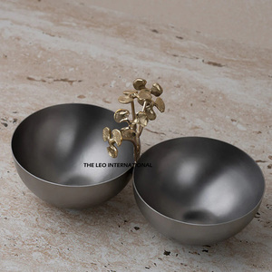 Artisanat élégant gratuit brillant plaqué or aluminium tête de renne conception fruits et bol de service pour salle à manger et décoration intérieure - Product Image 3