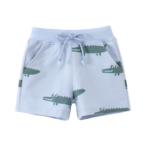 2024 nouveaux enfants été dessin animé impression coton éponge garçons et filles shorts décontractés en gros - Product Image 1