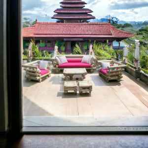 À la mode moderne en osier hall salon canapé canapé ensemble Vintage bambou rose rembourré luxe Villa meubles canapé moderne - Product Image 3