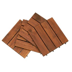 Loseta de Madera de Acacia de Diseño Moderno con 4 Listones, Encastrable, Procedente de Vietnam, para Exteriores, Fácil de Montar, Ecológica - Product Image 5