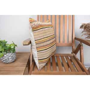 <b>Beige</b> Kilim Wool Pillow 18x18 Inch Luxury Christmas Bedding Woven Vintage Fluffy Pattern Square Print Rustic <b>Cushion</b> Feather - Product Image 2