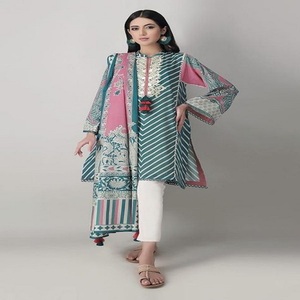 Fashion Women's V-Neck Linen Suit Dresses Trendy Indian/Pakistani Style for Party Wear-kanya Fancy Garments Embossed Printing - Product Image 4