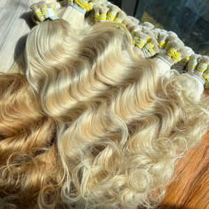 แฟชั่น # ผมต่อเวียดนามแท้ 60 สี ราคาส่ง จำนวนมาก สีบลอนด์อ่อน ลอนสวย ซุปเปอร์ดับเบิ้ลดรอน 55 ซม. - Product Image 1