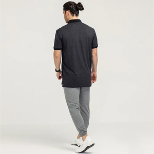 Imprimé et brodé personnalisé Logo respirant coupe régulière 100% piqué de coton extensible blanc pour chemise patte de boutonnage dissimulée côtes - Product Image 5