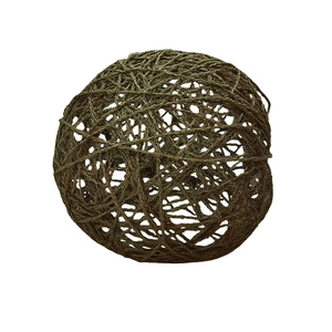 Lámpara colgante de globo decorativa hecha con material de nido de Jacinto natural para iluminación ambiental cálida de la India - Product Image 6