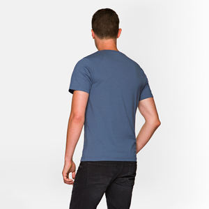 Promotionmen เสื้อยืดผ้าฝ้ายสีพื้นคอกลมสำหรับผู้ชาย - Product Image 3