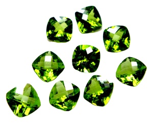 Cojín de peridoto Natural 100%, corte de piedras preciosas, corte a cuadros, peridoto verde suelto Natural, tamaño grande, gemas curativas preciosas de alta calidad - Product Image 1