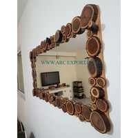 Papillon Concevant Métal Antique Fantaisie Mur Miroir Forme Ronde En Gros Fabriqué À La Main Moderne Suspendu Miroir Mural D'indien