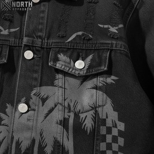 2025 New Wholesale Custom High Quality Front Logo Hip Hop Stylish <b>Denim</b> <b>Jackets</b> <b>for</b> <b>Men</b> Winter Quick Dry Breathable OEM Service - Product Image 3