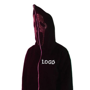 Sudadera con capucha OEM de felpa francesa para hombre, unisex, con estampado en relieve, 100% algodón, de alto gramaje, con pedrería en toda la cara, con cremallera completa, sudaderas personalizadas - Product Image 6