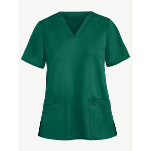 Ensemble de gommage en vrac pour femmes Top à col en V de marque privée Taille élastique Médical Tech Logo personnalisé Taille pour hôpitaux Prix de gros Ensemble de gommage - Product Image 4