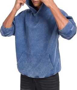 เสื้อสวมหัวลำลองสำหรับผู้ชายผ้าฟลีซซักกรดไซส์ใหญ่พิเศษ - Product Image 4