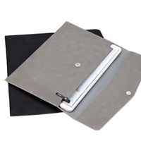 Housse pour ordinateur portable fine, en similicuir gravable au laser, organiseur de documents, sac étanche en cuir PU, porte-documents A4