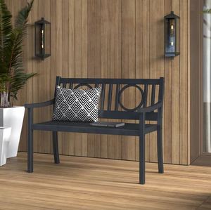 Teel-Banco de jardín de diseño moderno para el hogar, muebles de exterior, silla de asiento de lugar general, patio y parque - Product Image 2