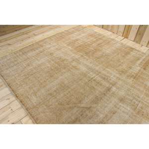 Alfombra Turca Vintage, Alfombra Extra Grande de 7.2x12.3 pies, Alfombra Persa de Lana Marrón Beige - Product Image 4