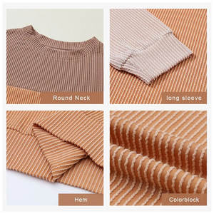 Sudadera con Bloques de Color Tie Dye Estampada y Elegante para Mujer, Blusa Casual de Manga Larga con Cuello Redondo y Logotipo Frontal, Ropa de Calle de Invierno - Product Image 5