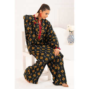 Conjunto de Traje de Dos Piezas para Mujer, Estampado, de Viscosa, WNST-52004 - Product Image 5