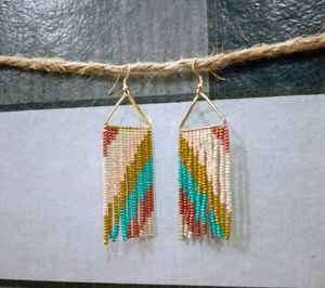 Pendientes de Gancho con Cuentas de Estilo Bohemio con Flecos y Borlas, Joyería de Moda para Ropa de Playa, Regalos Inspirados en el Estilo Bohemio - Product Image 3