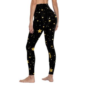 Leggings de yoga de gymnastique à motif solide taille moyenne pour femmes avec legging de fitness de sport d'entraînement de poche - Product Image 1