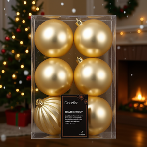 Kaemingk 6-Piece Christmas <b>Tree</b> Ball Set <b>Plastic</b> Pearl 26076 Christmas Ball & <b>Tree</b> Ornaments - Product Image 3