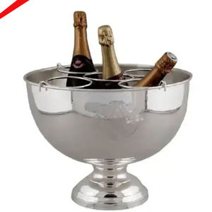 high standard silver finished <b>metal</b> stainless steel designer ice beverage bucket for hotel restaurant and bar - Product Image 5