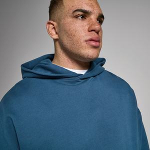 2026 vente en gros 420 Gsm lavage à l'acide coton polaire sweat à capuche surdimensionné goutte épaule coupe ample en détresse français éponge hommes sweats à capuche - Product Image 5