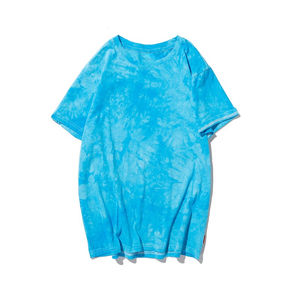 Custom <b>Men</b> Hip Hop Tie-Dye 100% Cotton Breathable T-<b>Shirt</b> Hem All Over Print Short Sleeve Summer Wholesale - Product Image 4