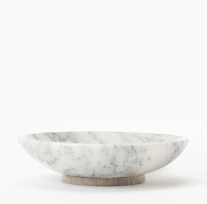 Travertine Handcrafted Natural Marble Decorative Bowl Stone Fruit Centerpiece Bowl for Dining <b>Table</b> Console <b>Shelf</b> Luxury Home - Product Image 5