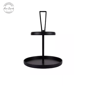 Elegante cesta de pan de metal negro con diseño recortado, bandeja de servicio moderna para cocina o mesa de comedor para almacenamiento y decoración - Product Image 4
