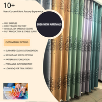 Nouveau Tissu à Rideaux à Motifs en Rouleau, Tissu Occultant en Polyester, Fournisseur en Gros Pas Cher pour la Fabrication de Rideaux