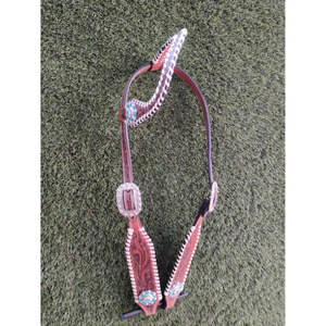 Headstall de qualité supérieure en cuir de vachette Western Bridle Design floral usiné à la main Tack d'équitation durable Idéal pour les spectacles d'entraînement - Product Image 2