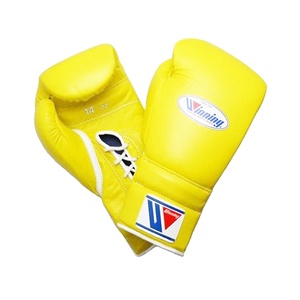 Ensemble de boxe haut de gamme en cuir véritable avec poignées respirantes à séchage rapide, légères et à fermeture à lacets pour adultes - Product Image 2
