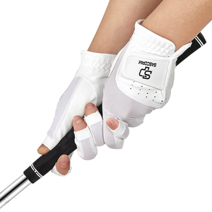 Gants de golf sans doigts personnalisés avec logo pour femmes, protection des ongles, nouvelle arrivée, adhérence supérieure, en cuir Cabretta. - Product Image 1