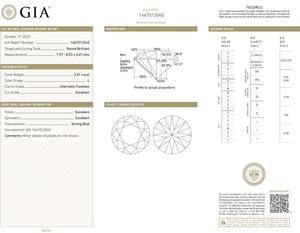 เพชรทรงหลวมสีขาวกะรัต2.01ธรรมชาติรูปตัวแอลหากมีความคมชัดรอบตัดสดใสเพชรธรรมชาติจากอินเดียได้รับการรับรองจาก Gia - Product Image 2