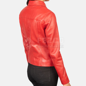 Chaqueta de Cuero Genuino para Mujer de Alta Calidad, Transpirable, de Secado Rápido, Moda de Invierno, Venta al Por Mayor, Procesamiento de Tejido, Logotipo Frontal - Product Image 4