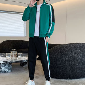 Ensemble de survêtement en coton épais, écologique et respirant sur mesure pour hommes, sangles avec logo pour l'extérieur de la saison d'hiver - Product Image 4