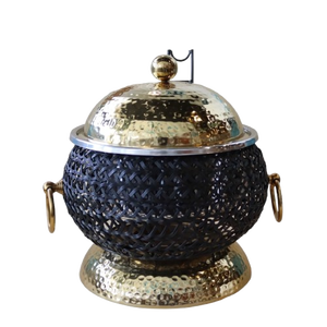 Exclusive Modern Casserole Sakhan Stainless Steel Metal Food Warmer Heater for Ramadan Available All Colors Including <b>Black</b> - Product Image 4