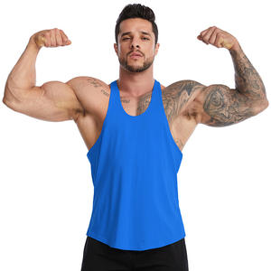 Camiseta sin Mangas para Hombre al por Mayor, 100% Algodón, con Logotipo OEM Personalizado, Lisa, para Entrenamiento, Deporte, Gimnasio, Camiseta sin Mangas - Product Image 4