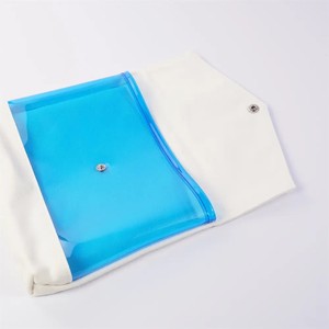 Sac cosmétique chic en toile de coton avec motif de lettres en pierre suspendues à la mode et fermeture à glissière sécurisée pour un usage quotidien - Product Image 3