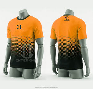 T-shirt de sport à manches courtes en coton/polyester léger de haute qualité, vert et noir, séchage rapide, sublimation, logo personnalisé, unisexe, pour homme - Product Image 6