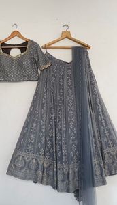 Designer Wedding Wear Lehenga Choli With Thread & Sequence Work - Product Image 4