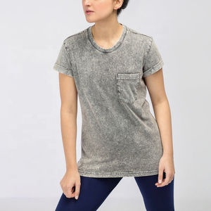 Heavyweight Cotton With Logo Stone Men <b>Women</b> Distressed Stock <b>Tshirt</b> Dtg Print Oversize <b>Black</b> Custom Vintage Acid Wash T Shirt - Product Image 1