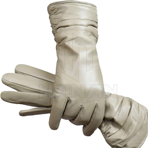 Guantes profesionales de conducción de invierno Pantalla táctil Compatible Diseño de cuero transpirable Fuerte agarre de Palma Tela elástica - Product Image 1