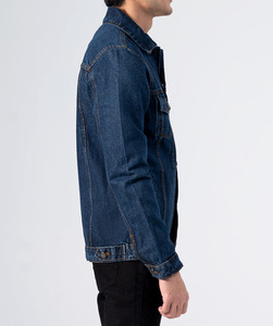 OEM Custom Design Fashion Streetwear Denim Jacket High Quality Custom Design Men Button Front Denim Jeans Jacket - Product Image 5