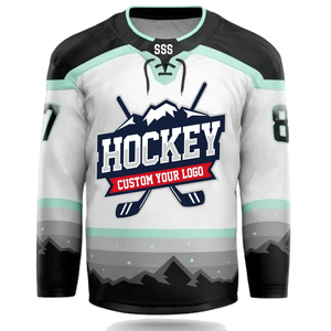 ชุดเล่นฮ็อกกี้น้ำแข็งเสื้อทีมเจอร์ซีย์สำหรับฝึกนกเพนกวินพิตต์สเบิร์ก - Product Image 1