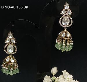 Pendientes Mehandi de moissanita a la moda joyería de declaración elegante DK/1/2 - Product Image 1