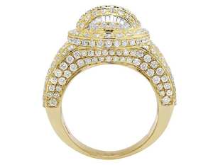 10.00 Carat Hip Hop Round & Baguette Cut Diamond VVS Moissanite Iced Out Bague de mariage pour homme en argent sterling 925 - Product Image 4