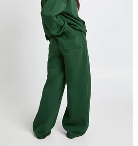 Pantalon droit pour femme en coton, taille haute, bas de survêtement assorti, impression 3D personnalisée, pantalon de survêtement - Product Image 2